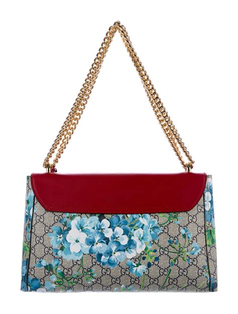 gucci medium blooms padlock blue|Gucci Padlock GG Blooms Shoulder Bag, Blue/Multi.